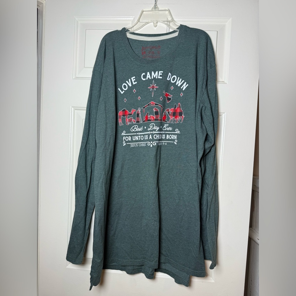 Love In Faith Women’s Love Came Down Jesus Long Sleeve‎ Holiday Top